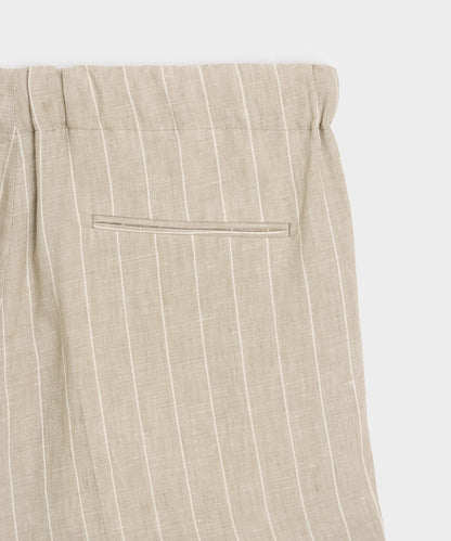 Todd Snyder Italian Linen Pinstripe Leisure Short - Beige