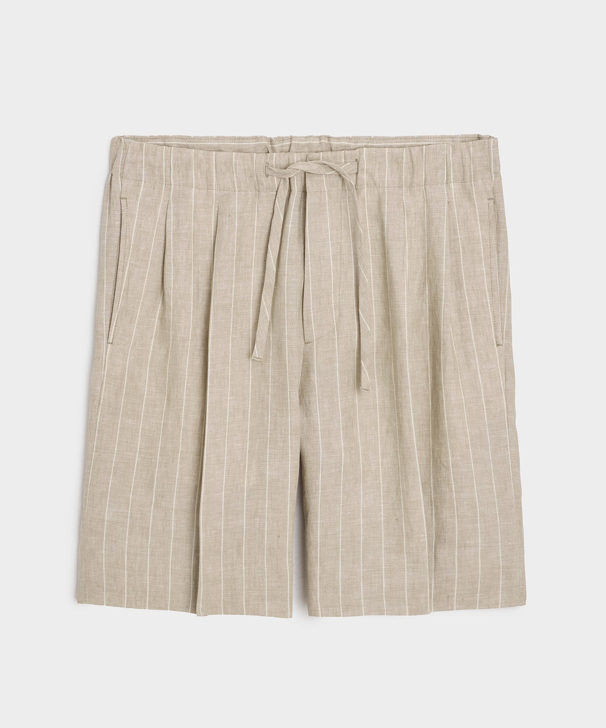 Todd Snyder Italian Linen Pinstripe Leisure Short - Beige