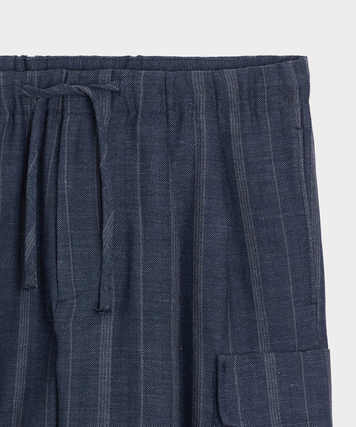 Todd Snyder Italian Wool-Linen Cargo Short - Indigo