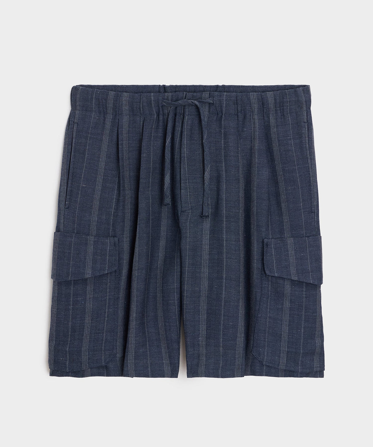 Todd Snyder Italian Wool-Linen Cargo Short - Indigo