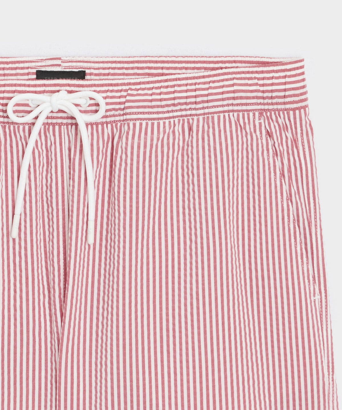 Todd Snyder 5" Seersucker Montauk Swim Trunk - Red