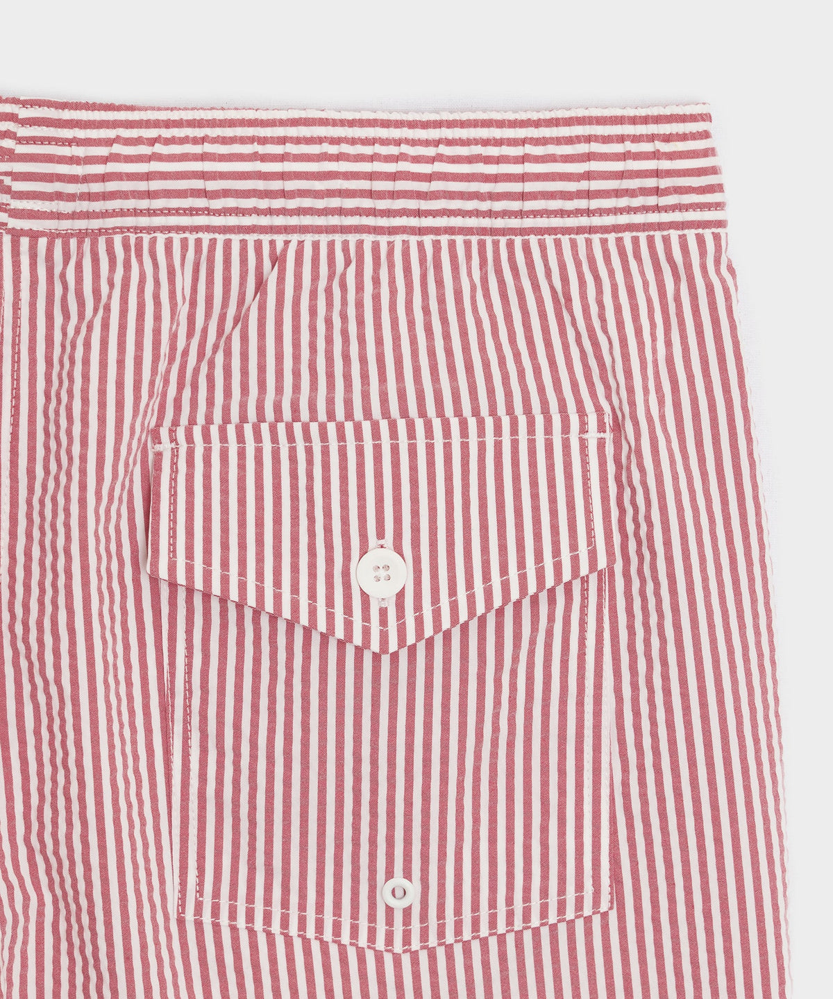 Todd Snyder 5" Seersucker Montauk Swim Trunk - Red