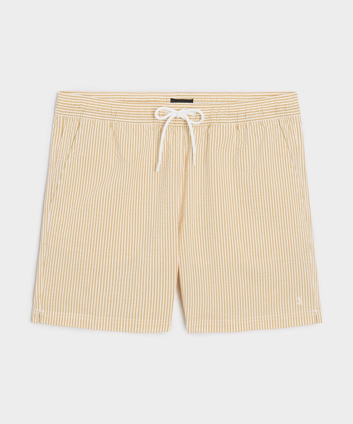 Todd Snyder 5" Seersucker Montauk Swim Trunk - Yellow