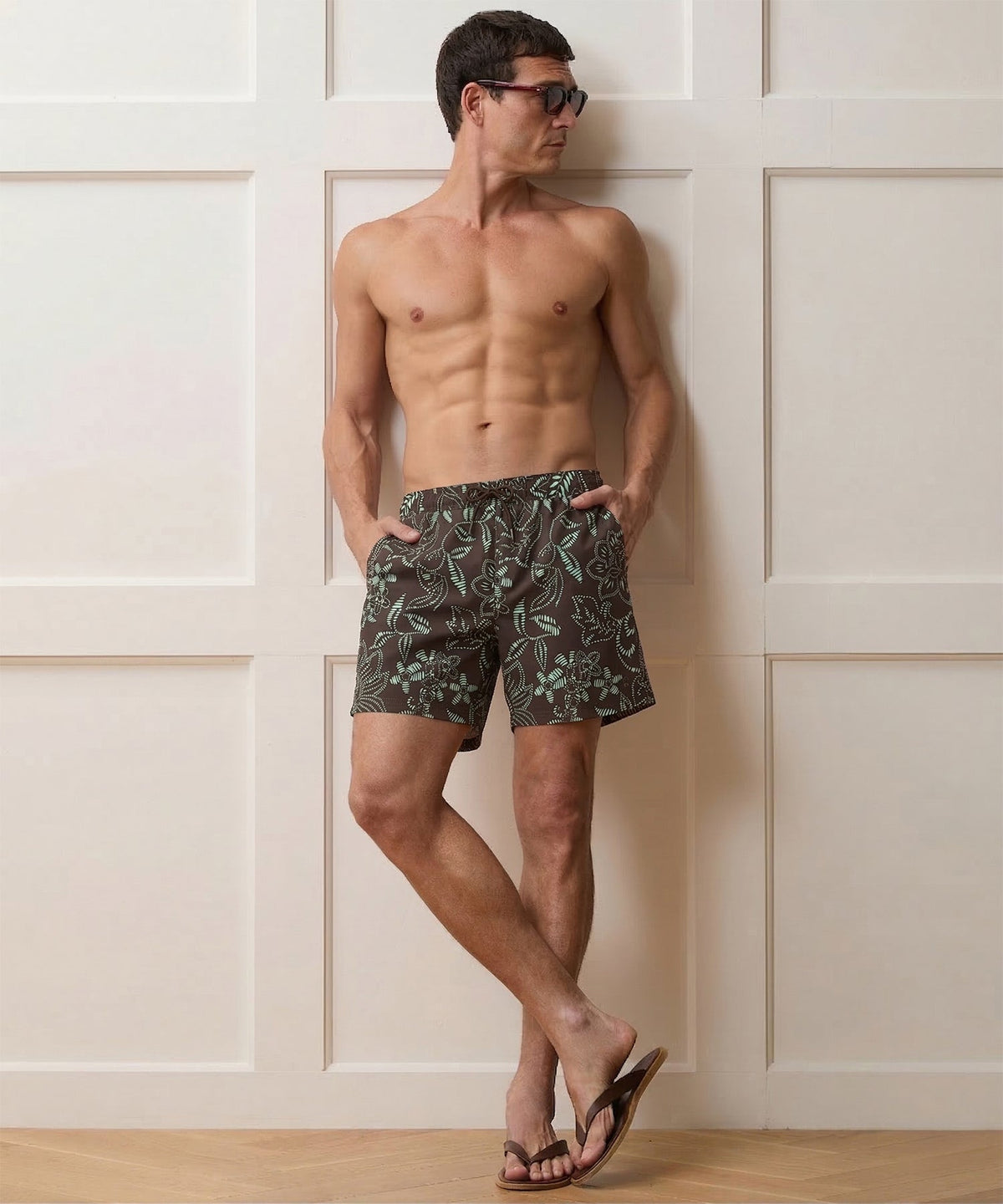 Todd Snyder 5" Montauk Swim Trunk - Brown