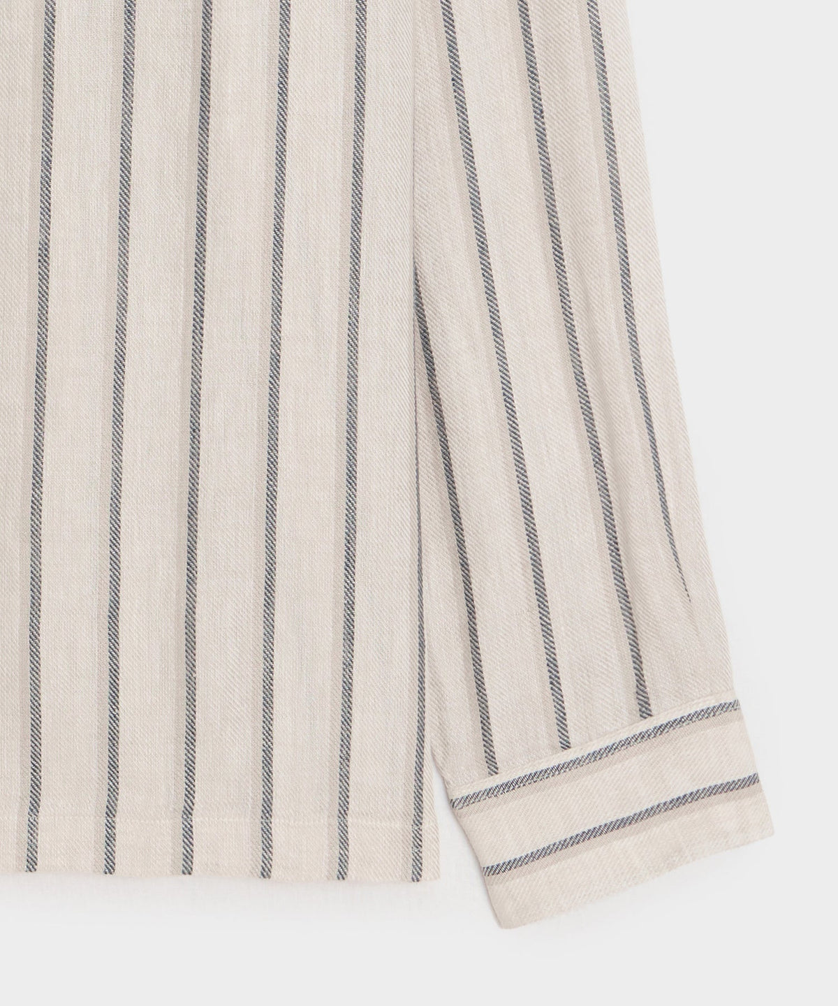 Todd Snyder Striped Linen Popover Shirt - White