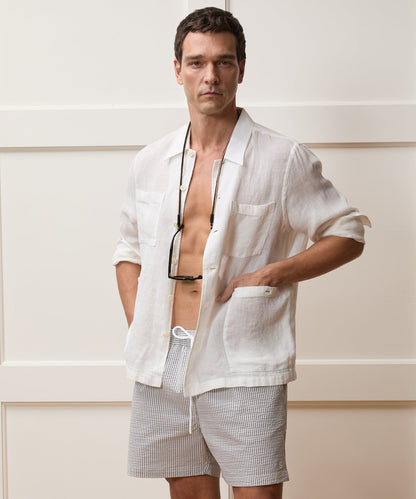 Todd Snyder Panama Guayabera Shirt - Ivory