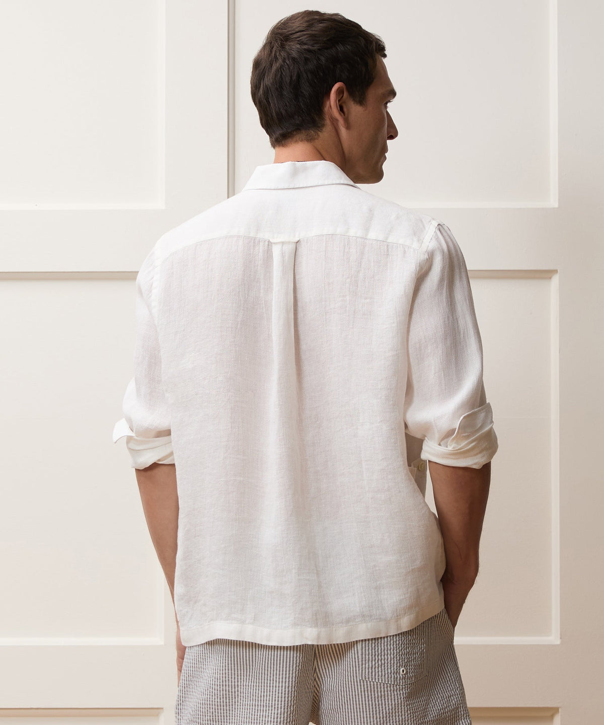 Todd Snyder Panama Guayabera Shirt - Ivory