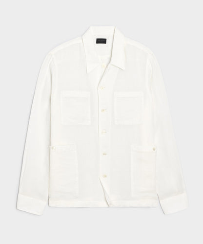 Todd Snyder Panama Guayabera Shirt - Ivory