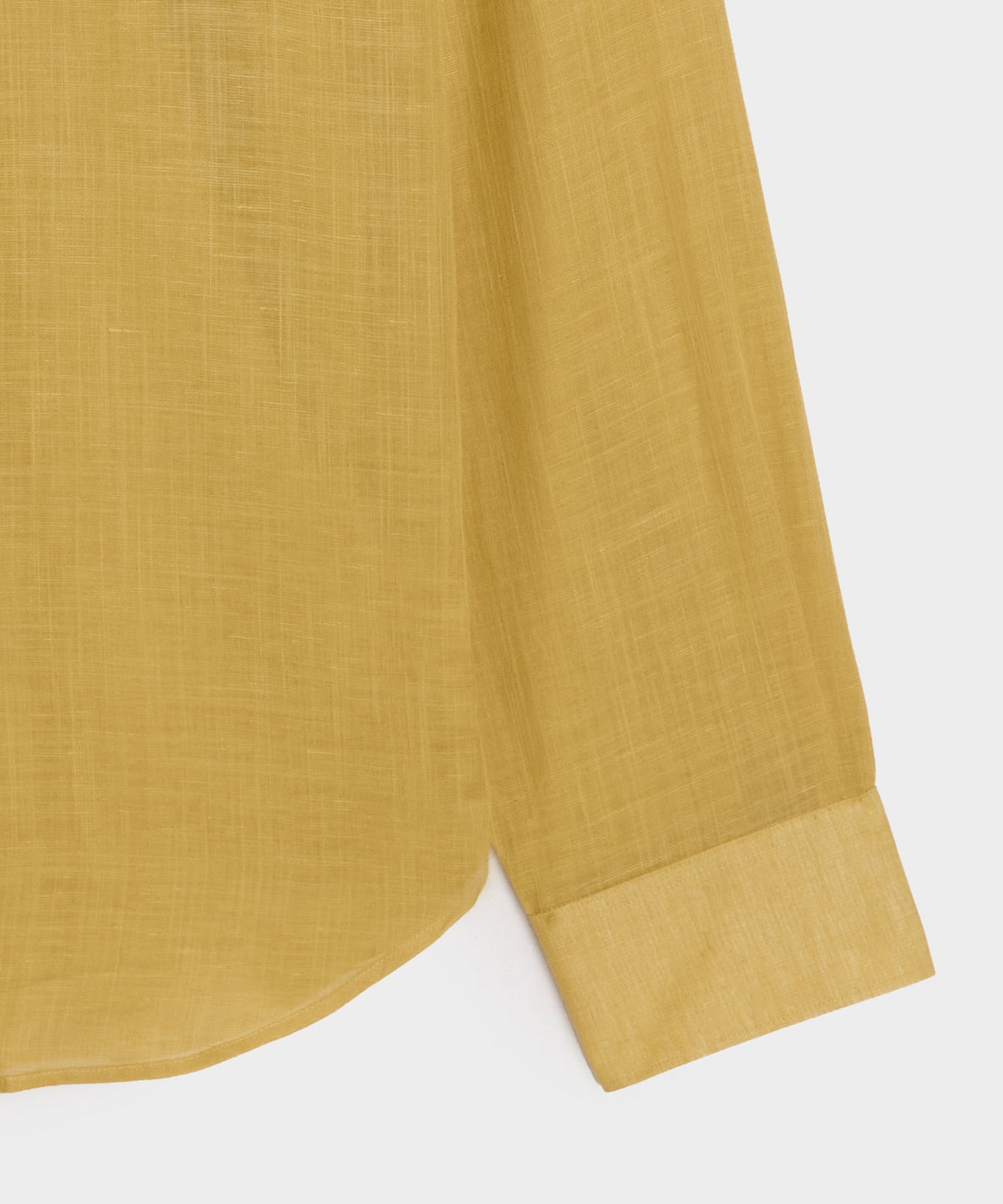 Todd Snyder Voile Band Collar Big Shirt - Golden Straw