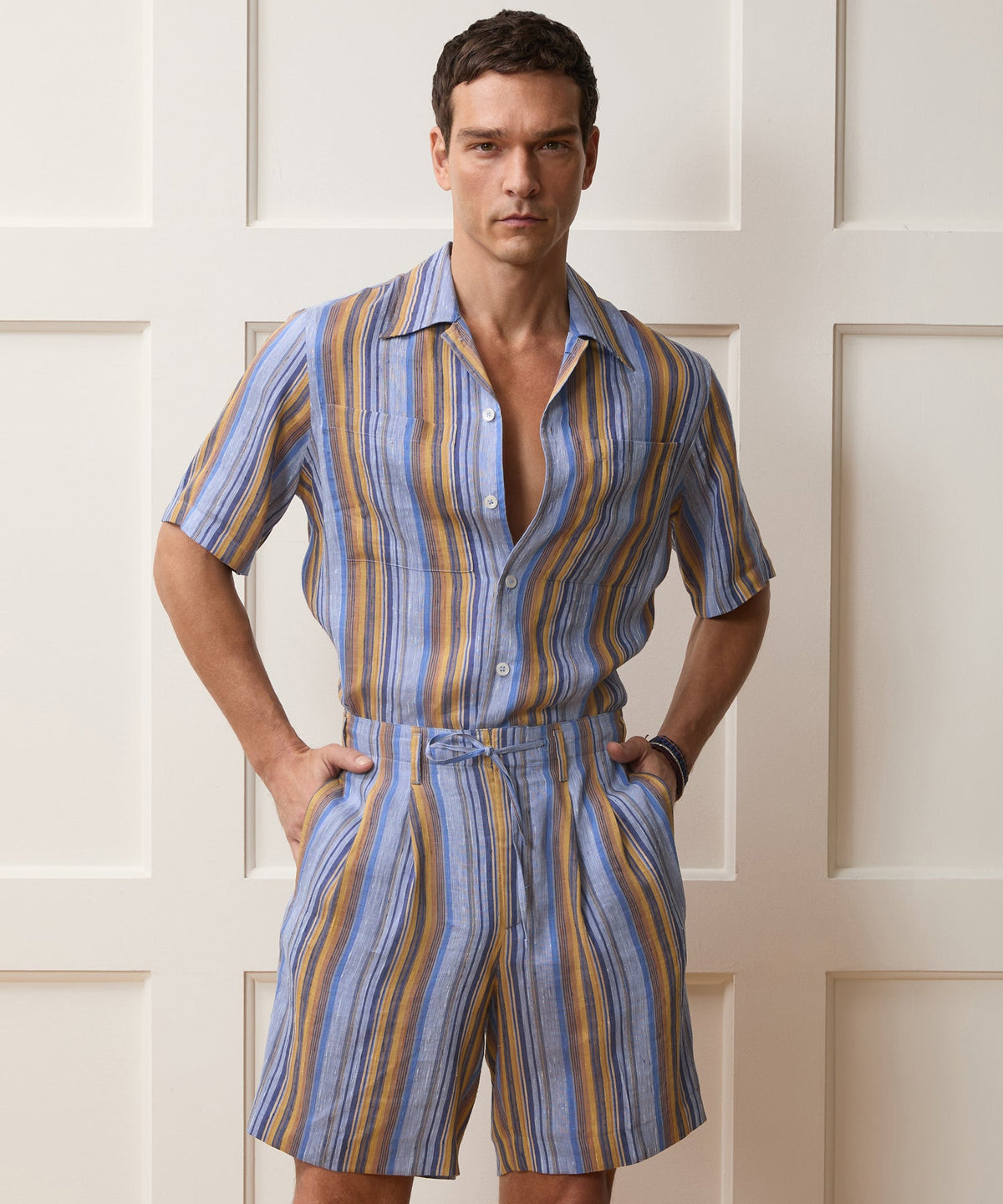 Todd Snyder Italian Multi-Stripe Shirt - Blue
