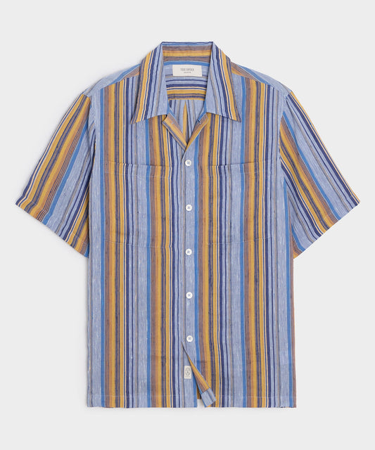 Todd Snyder Italian Multi-Stripe Shirt - Blue