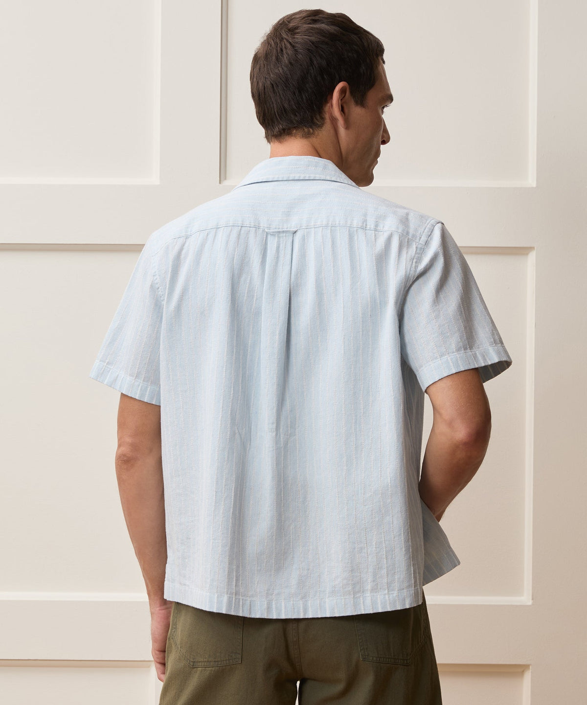 Todd Snyder Jacquard Indigo Capri Shirt - Bleached Indigo