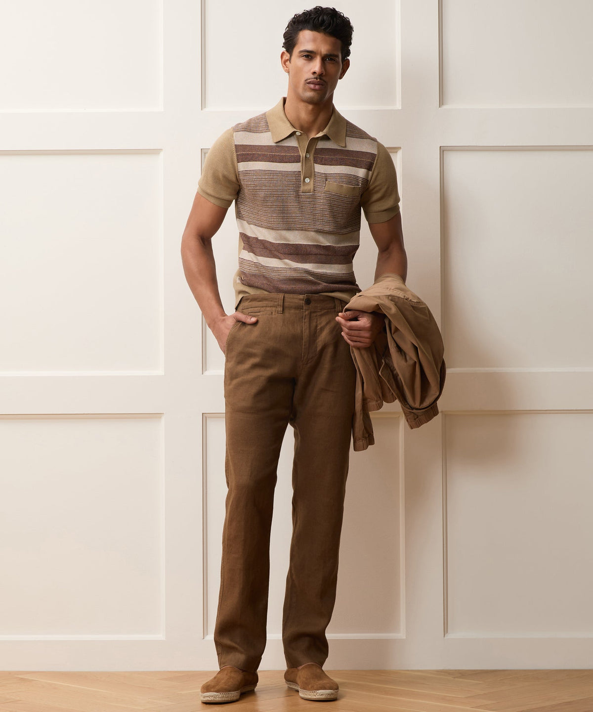 Todd Snyder Monte Sweater Polo - Baja Dunes