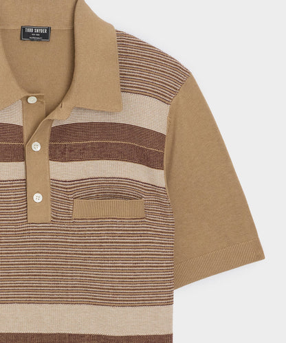Todd Snyder Monte Sweater Polo - Baja Dunes