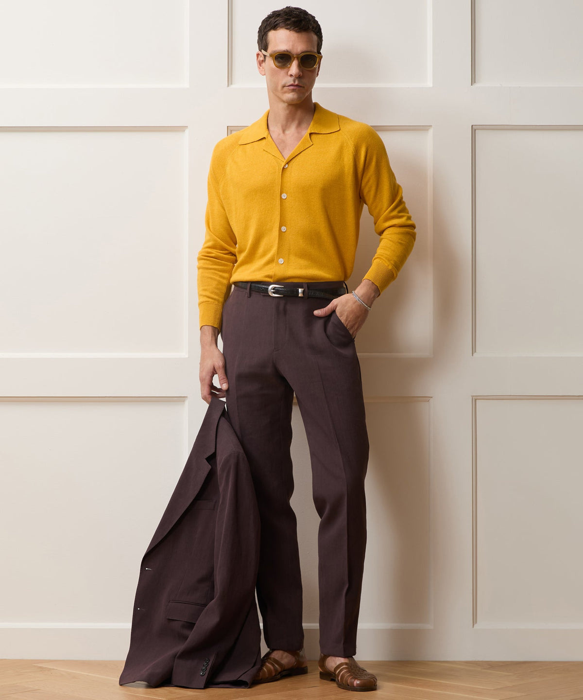 Todd Snyder Amalfi Sweater Polo - Bergamot Rind