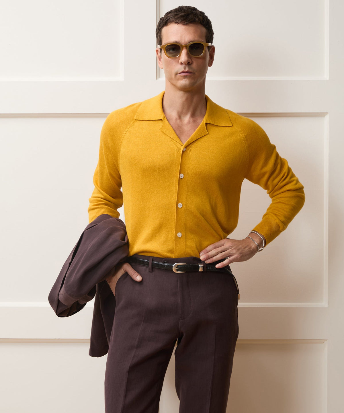 Todd Snyder Amalfi Sweater Polo - Bergamot Rind