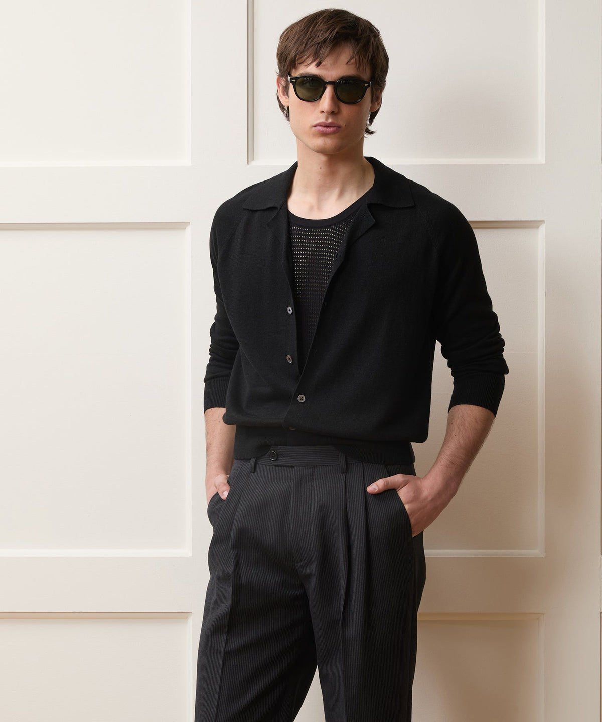 Todd Snyder Amalfi Sweater Polo - Black