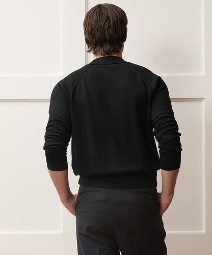Todd Snyder Amalfi Sweater Polo - Black