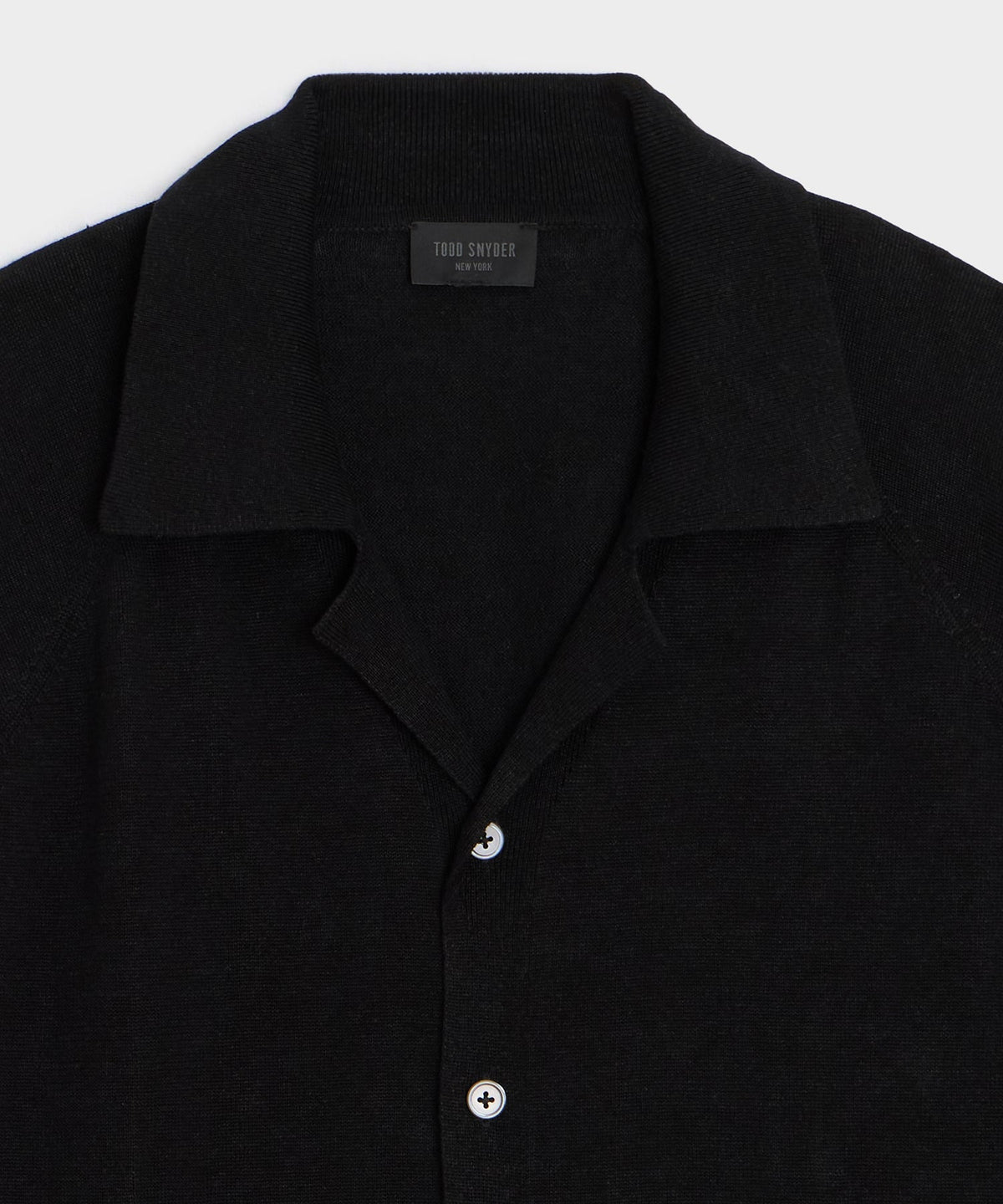 Todd Snyder Amalfi Sweater Polo - Black