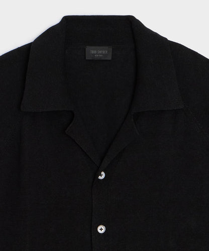 Todd Snyder Amalfi Sweater Polo - Black