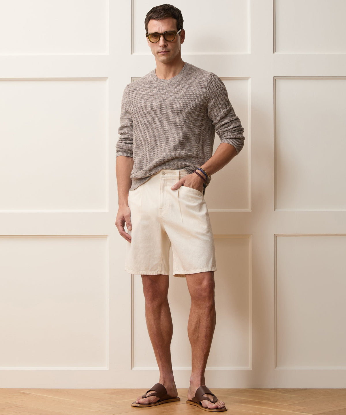 Todd Snyder Portside Crewneck Sweater - Taupe