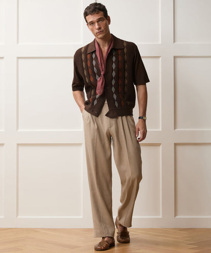 Todd Snyder Palmetto Sweater Polo - Umber