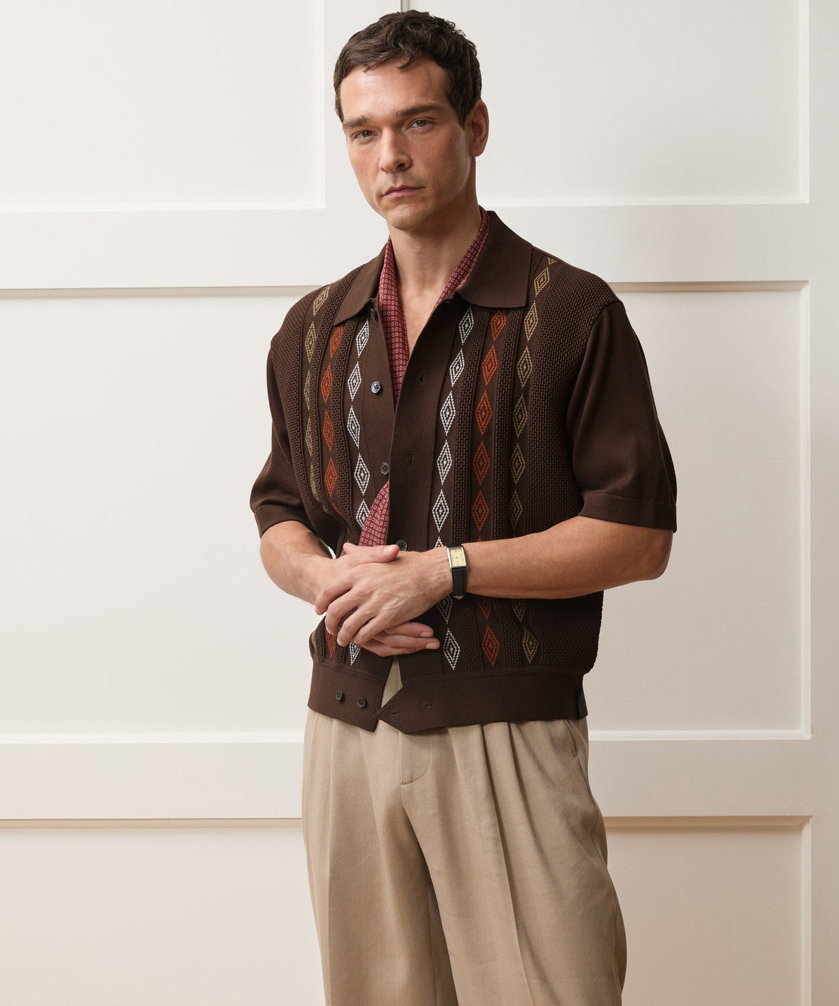 Todd Snyder Palmetto Sweater Polo - Umber