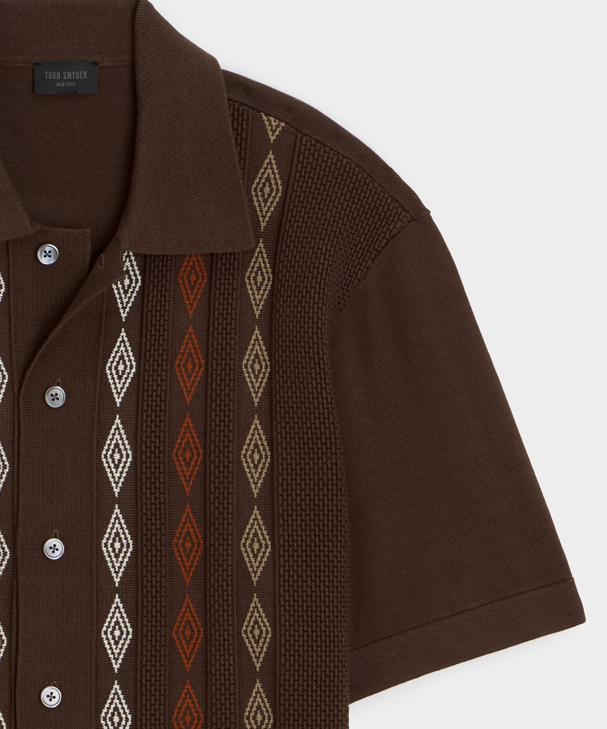 Todd Snyder Palmetto Sweater Polo - Umber