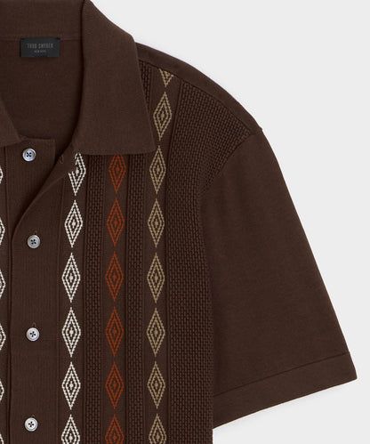 Todd Snyder Palmetto Sweater Polo - Umber