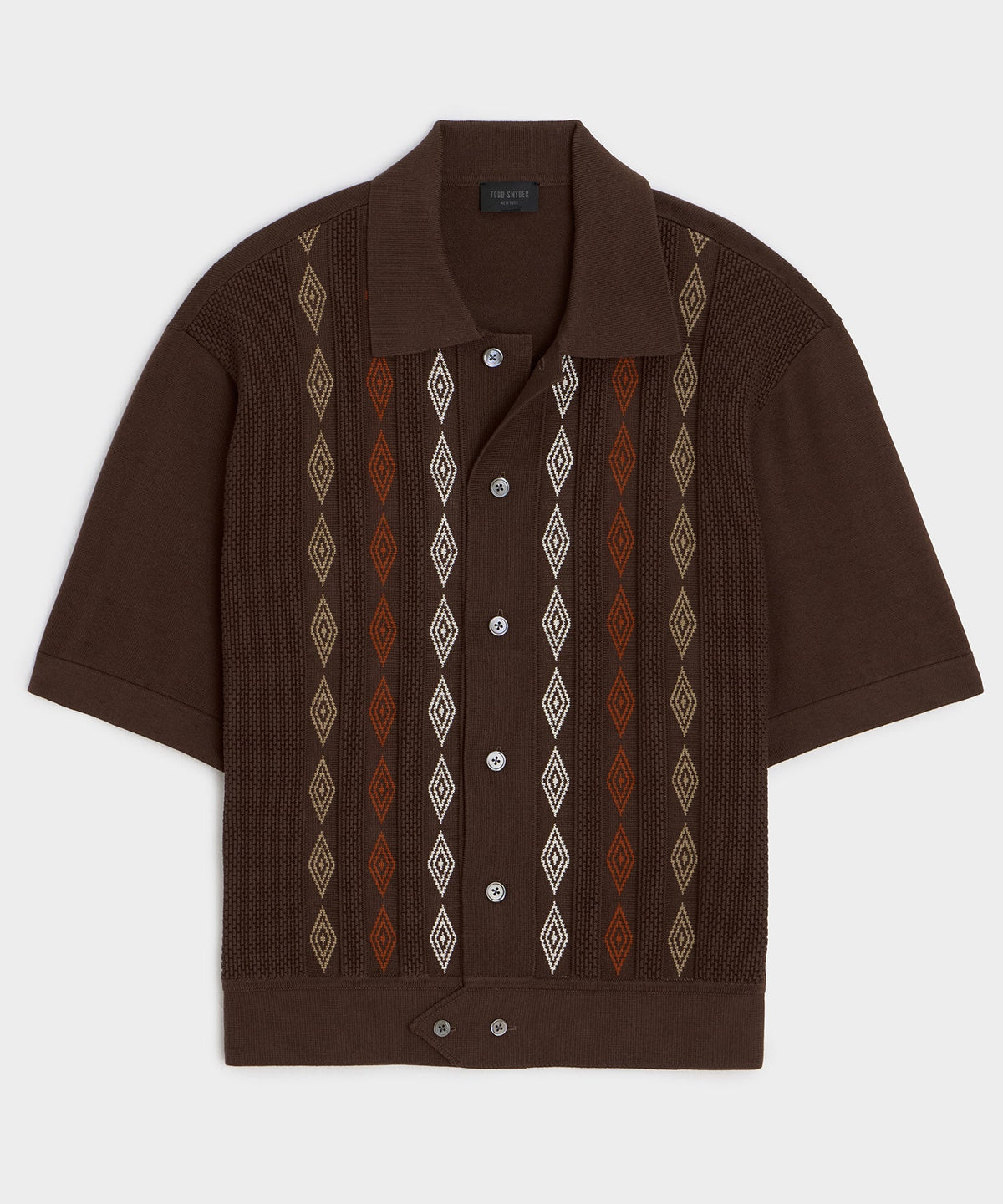 Todd Snyder Palmetto Sweater Polo - Umber