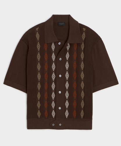 Todd Snyder Palmetto Sweater Polo - Umber