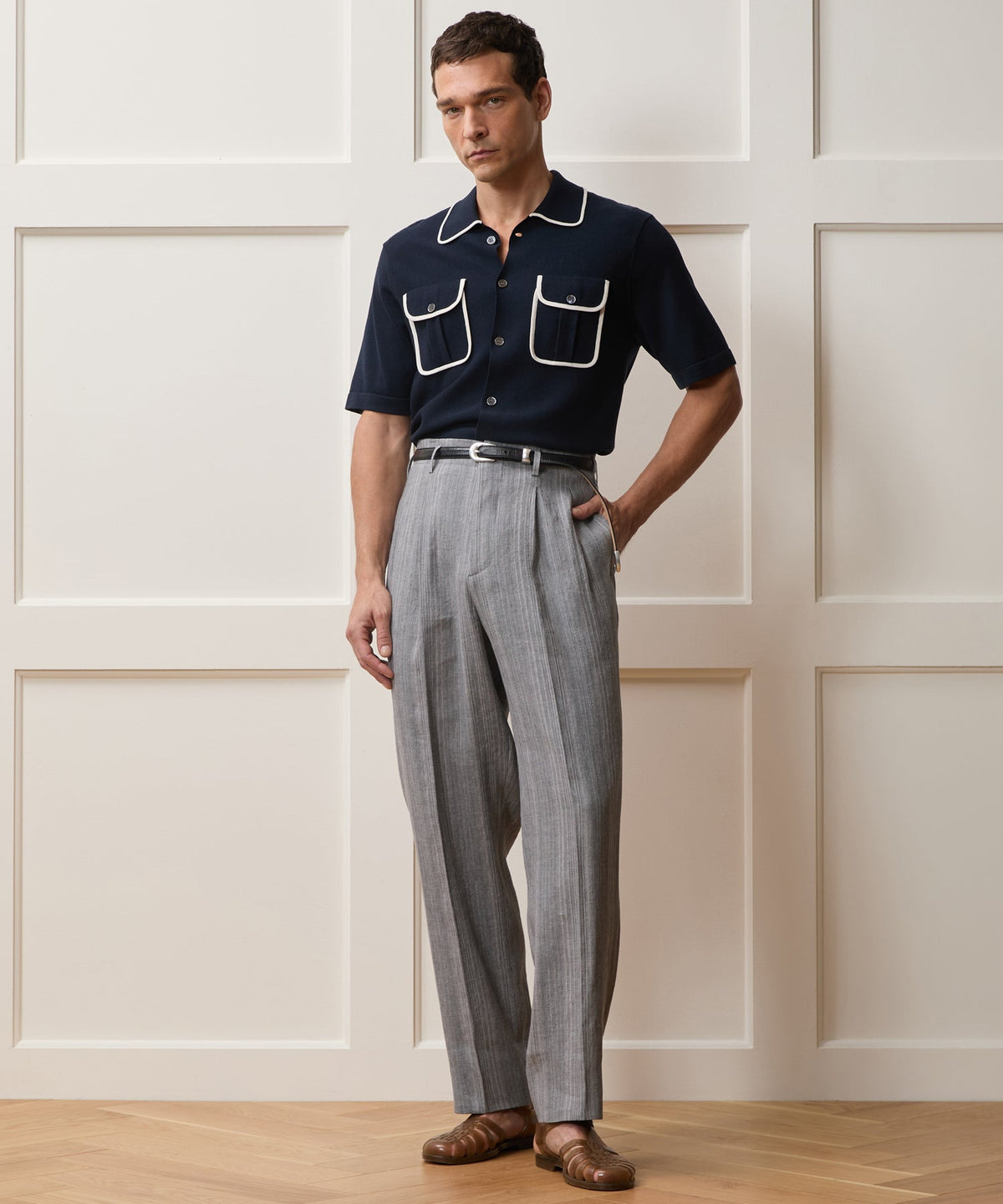 Todd Snyder Wynwood Sweater Polo - Navy