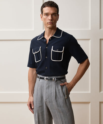 Todd Snyder Wynwood Sweater Polo - Navy
