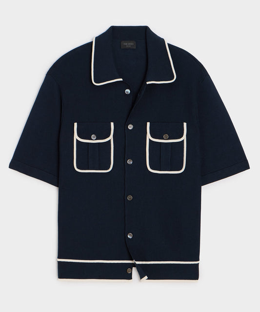 Todd Snyder Wynwood Sweater Polo - Navy