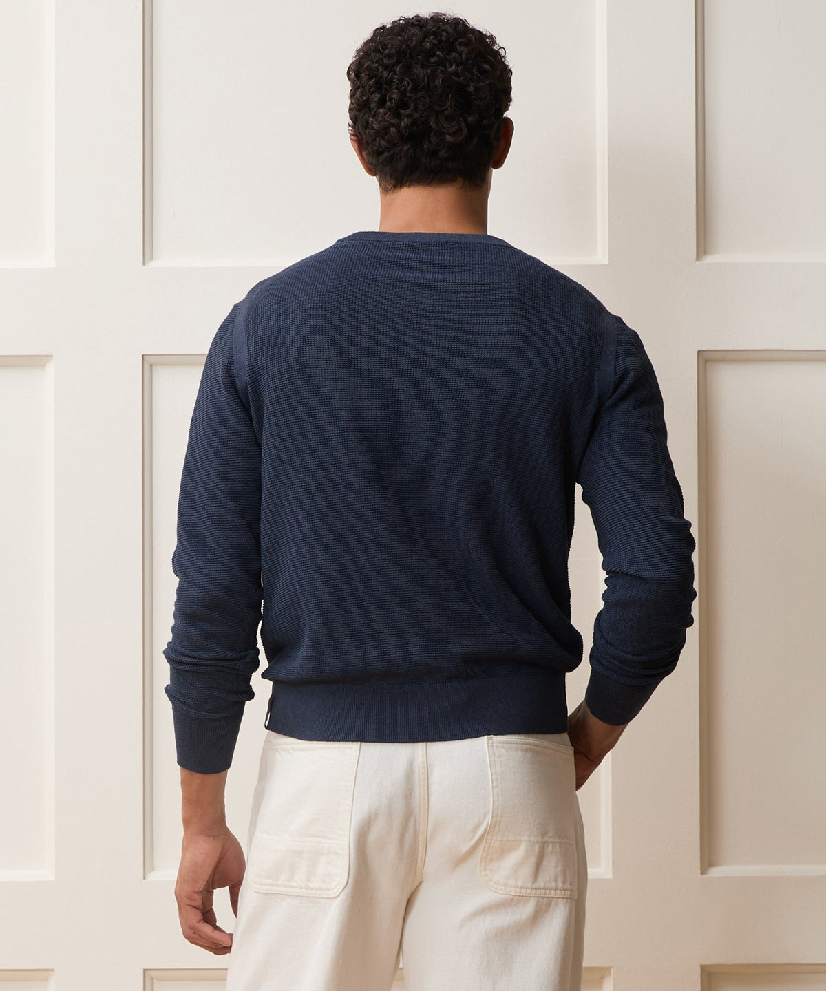 Todd Snyder Vista Crewneck Sweater - Heather Navy