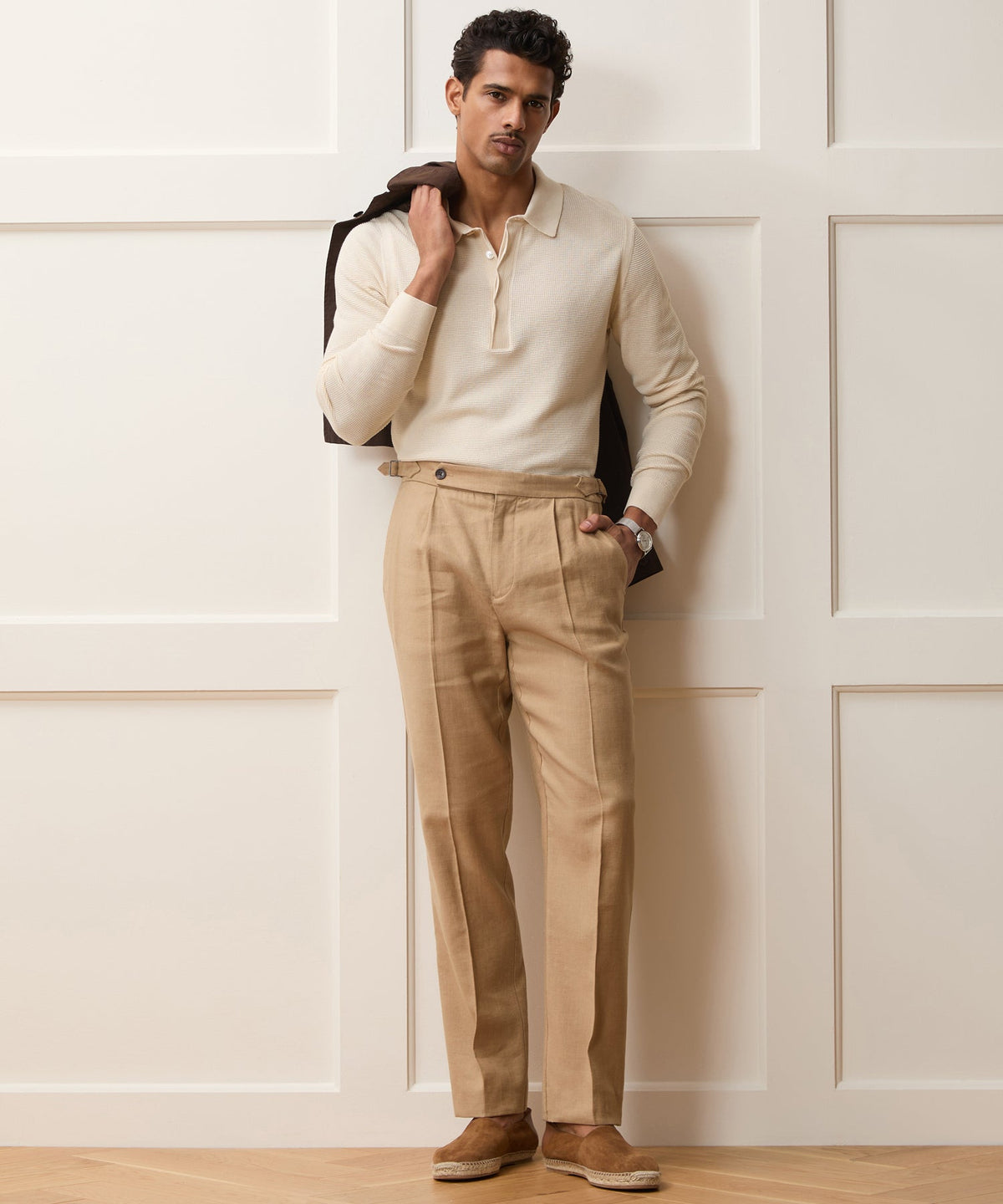 Todd Snyder Vista Sweater Polo - Bisque