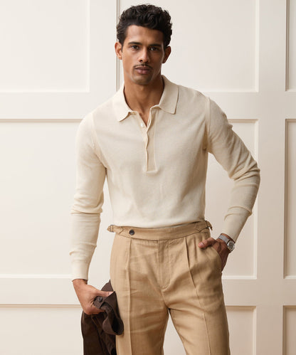 Todd Snyder Vista Sweater Polo - Bisque