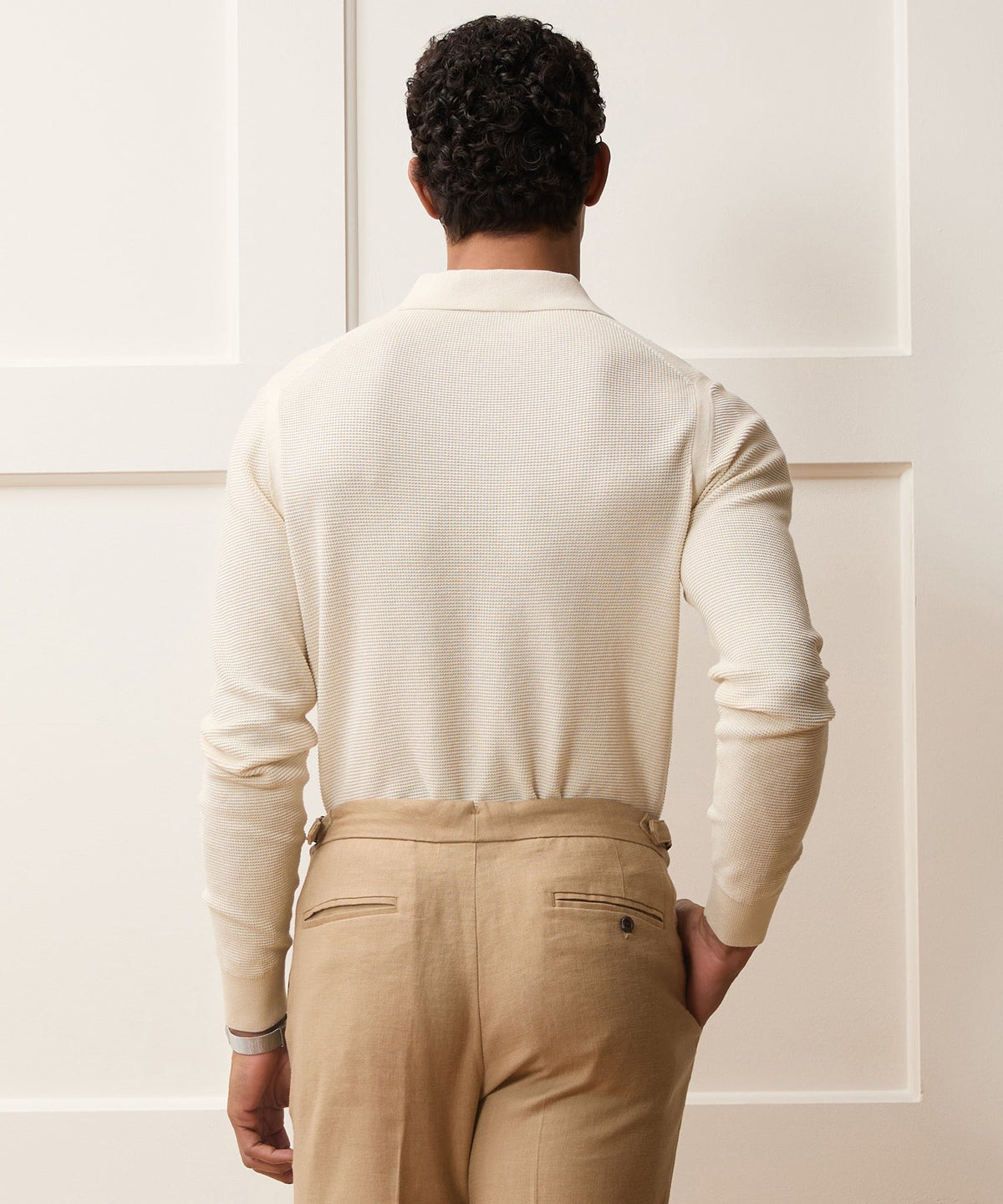 Todd Snyder Vista Sweater Polo - Bisque