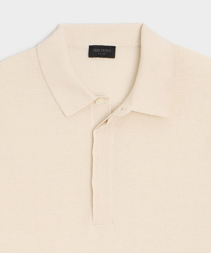 Todd Snyder Vista Sweater Polo - Bisque