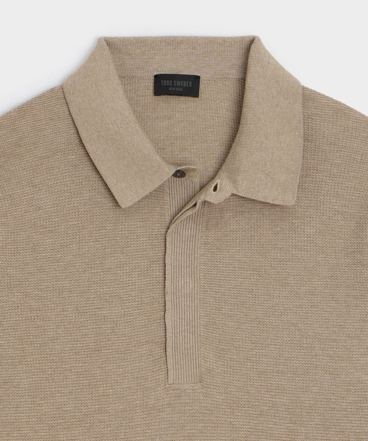 Todd Snyder Vista Sweater Polo - Heather Taupe