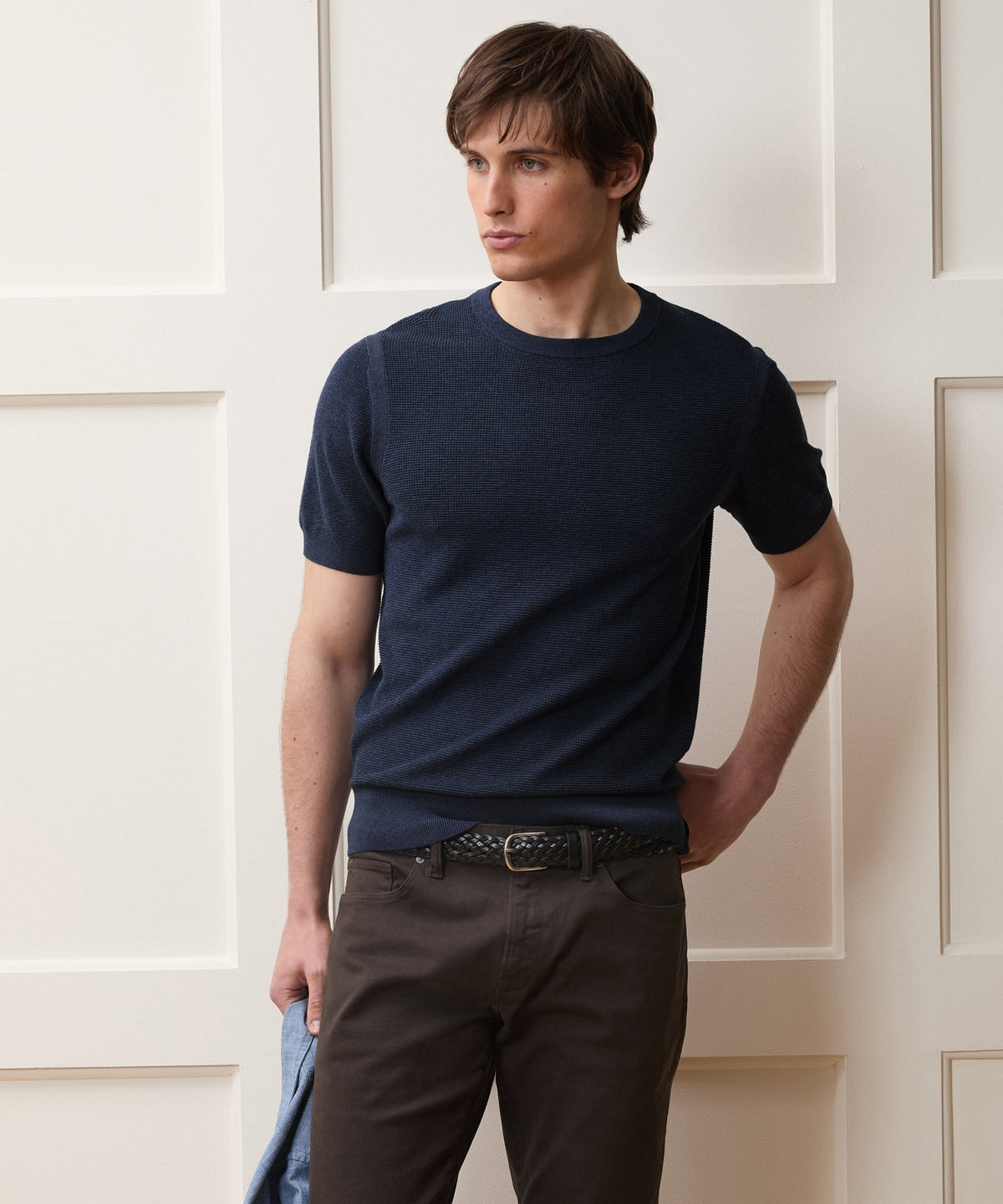 Todd Snyder Vista Sweater Tee - Heather Navy