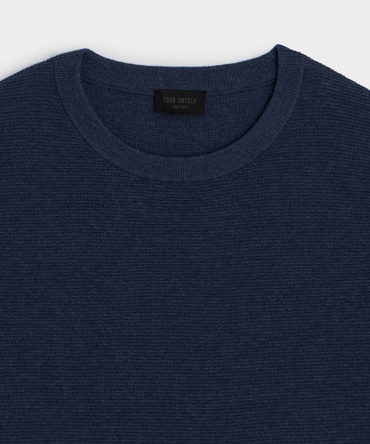Todd Snyder Vista Sweater Tee - Heather Navy