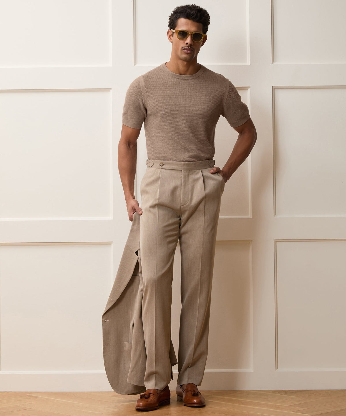 Todd Snyder Italian Cavalry Twill Side Tab Trouser - Tan