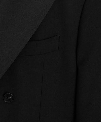 Todd Snyder Italian Wool Double-Breasted Tuxedo Jacket - Black