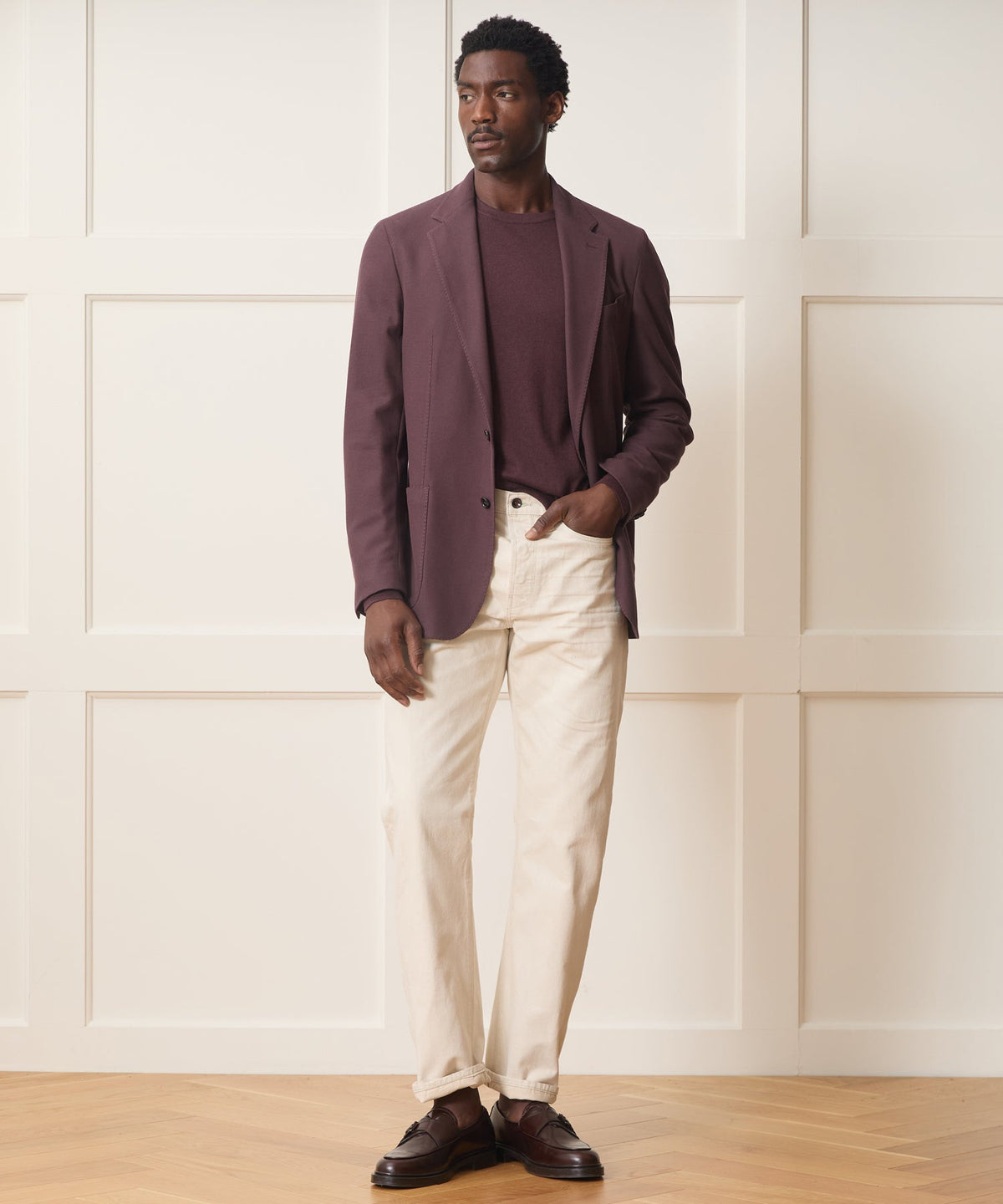 Todd Snyder Italian Knit Sport Coat - Blackberry