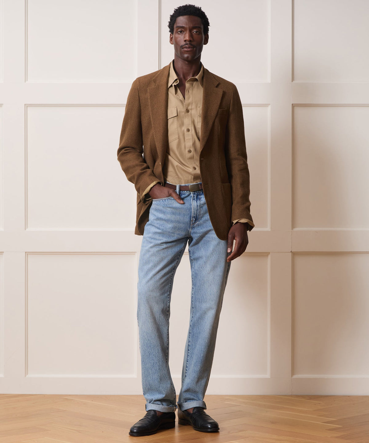 Todd Snyder Italian Herringbone Sport Coat - Straw