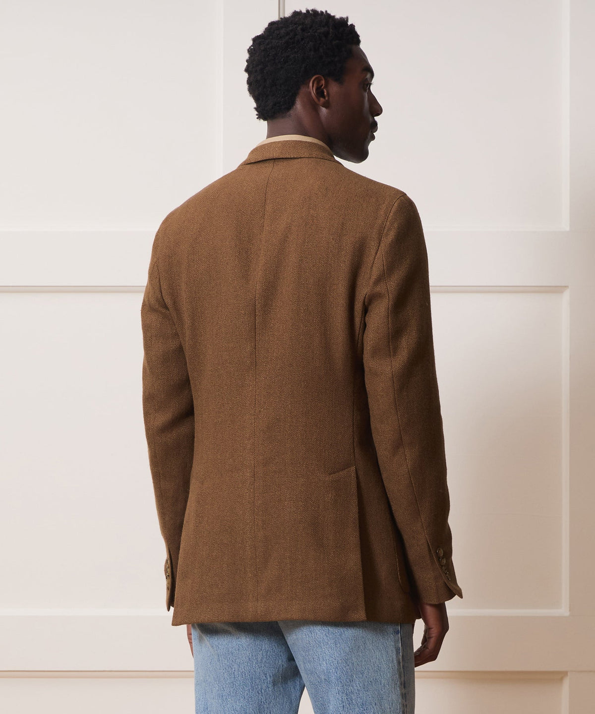 Todd Snyder Italian Herringbone Sport Coat - Straw
