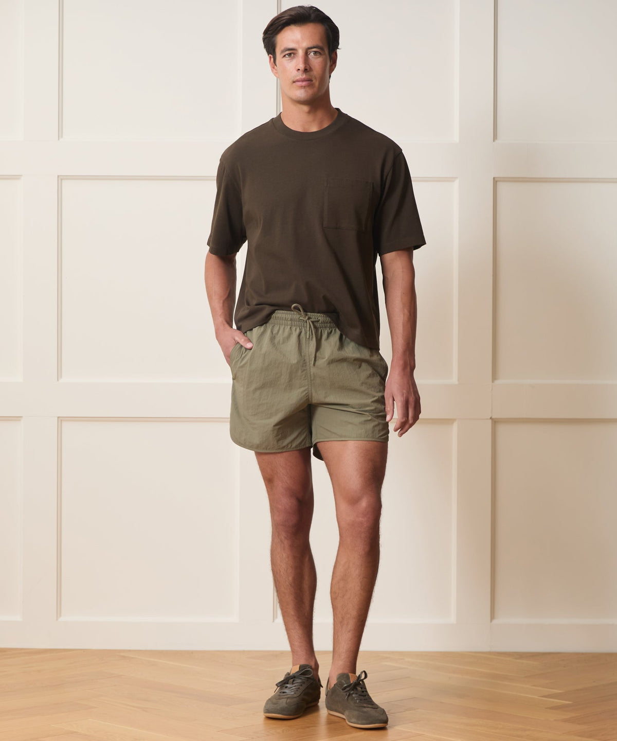 Todd Snyder Boxy Jersey Tee - Espresso Bean
