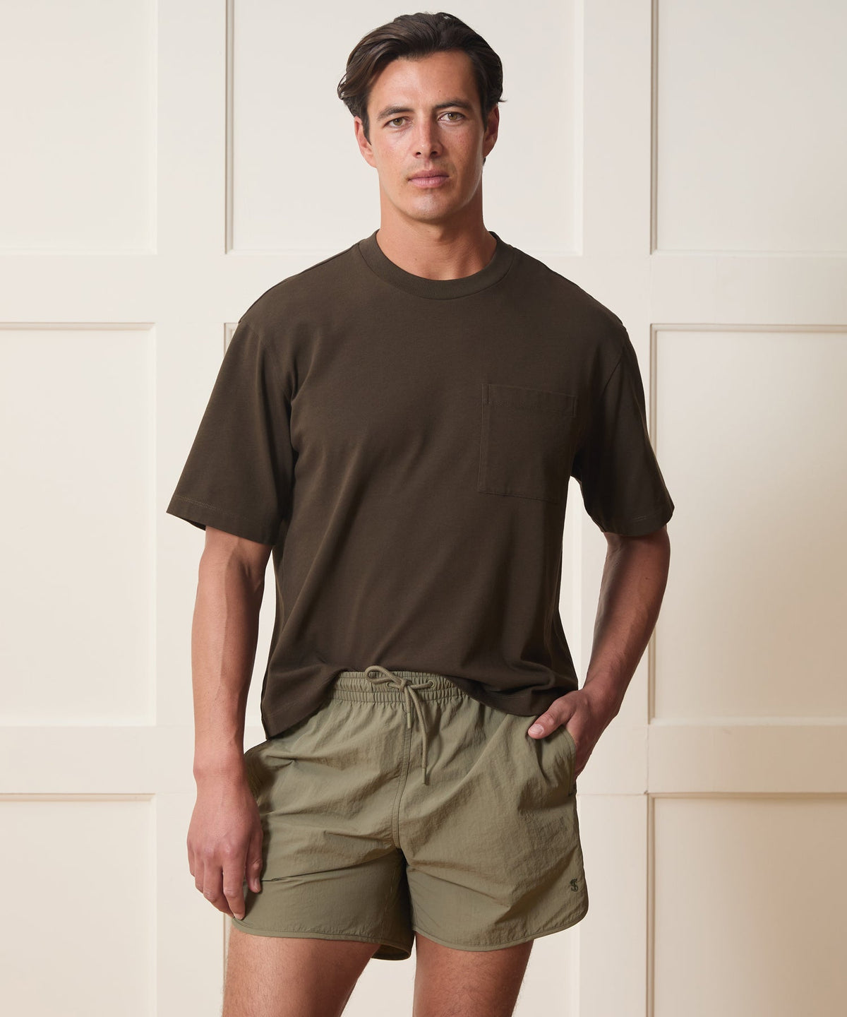 Todd Snyder Boxy Jersey Tee - Espresso Bean