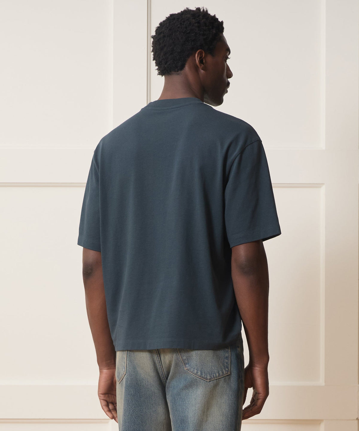Todd Snyder Boxy Jersey Tee - Navy Batik